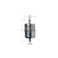 Sakura In-Line Metal Fuel Filter (Cross Reference Z14, 1256425) Thumbnail