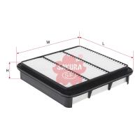 Sakura Air Filter Plastic Framed (Cross Ref: FA3476, A-1517, Ryco A1512) Thumbnail