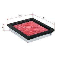 Sakura Engine Air Filter (Cross Ref: FA3601, A-1832, Ryco A1348) Thumbnail