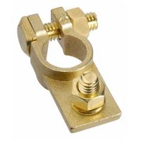 Projecta Brass Square Mount Positive Battery Terminal Clamp - 5/16