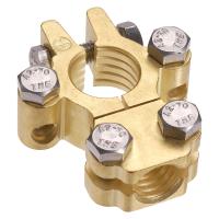 Projecta Forged Brass Saddle Battery Terminal Clamp with Dual Auxiliary Connections - Positive (Pack of 1) Thumbnail